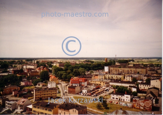 Poland,Czluchow,Pomeranian Voivodeship,aerial view,panoramical view,cityscape,city center