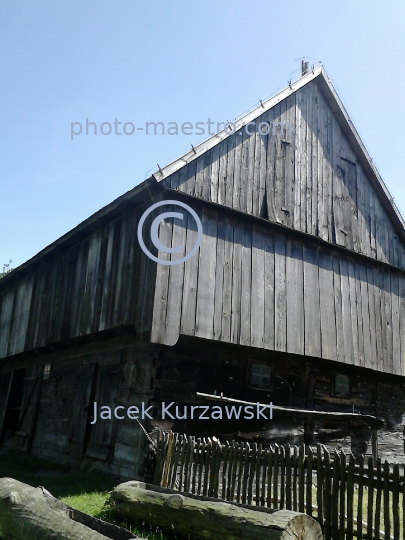 Poland,Dziekanowice,Greater Poland Voivodeship,architecture,wooden buildings,museum,panoramical view,etnography