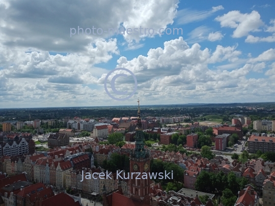 Poland,Gdansk,Pomeranian Voivodeship,landscape,panoramical view,architecture,monouments,history,city center,aerial view.panoramical view