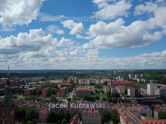 Poland,Gdansk,Pomeranian Voivodeship,landscape,panoramical view,architecture,monouments,history,city center,aerial view.panoramical view