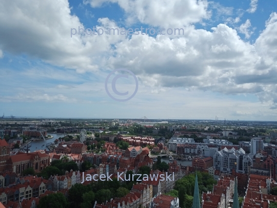 Poland,Gdansk,Pomeranian Voivodeship,landscape,panoramical view,architecture,monouments,history,city center,aerial view.panoramical view