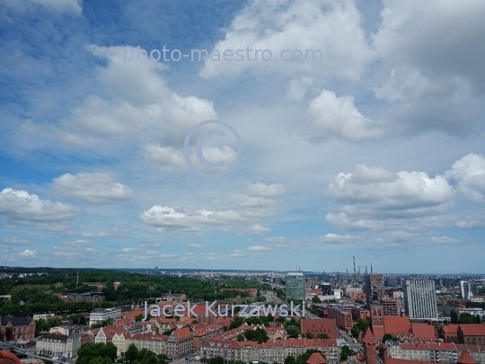 Poland,Gdansk,Pomeranian Voivodeship,landscape,panoramical view,architecture,monouments,history,city center,aerial view.panoramical view