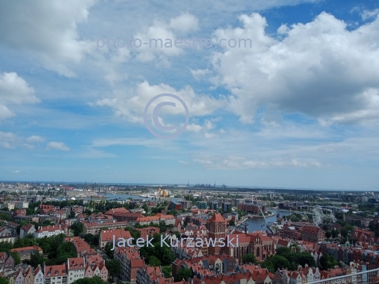 Poland,Gdansk,Pomeranian Voivodeship,landscape,panoramical view,architecture,monouments,history,city center,aerial view.panoramical view