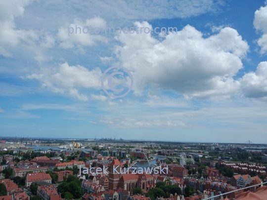 Poland,Gdansk,Pomeranian Voivodeship,landscape,panoramical view,architecture,monouments,history,city center,aerial view.panoramical view