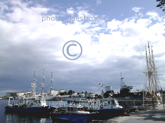 Poland,Gdynia,Pomeranian Voivodeship,Baltic Sea,port,harbour,buildings,city center,architecture,yachts,museum,recreation,panoramaical view