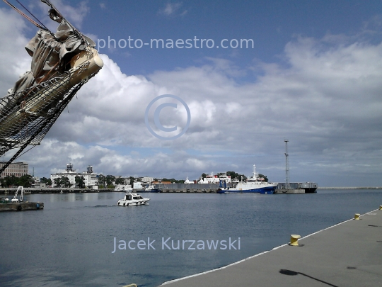 Poland,Gdynia,Pomeranian Voivodeship,Baltic Sea,port,harbour,buildings,city center,architecture,yachts,recreation,navy,panormaical view