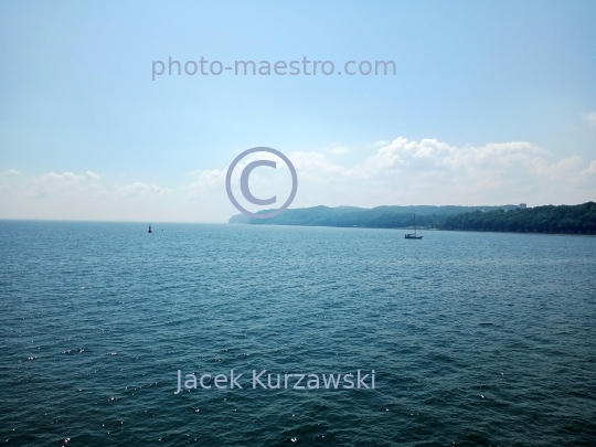 Poland,Gdynia,Pomeranian Voivodeship,Baltic Sea,port,harbour,clif,beach,panoramaical view