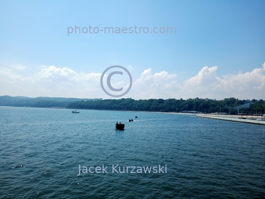 Poland,Gdynia,Pomeranian Voivodeship,Baltic Sea,port,harbour,clif,beach,panoramaical view