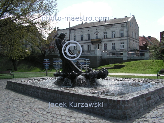 Poland,Grudziadz,Cuiavian-Pomeranian Voivodeship,architecture,Vistula,raftman,monuments