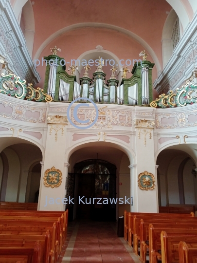 Poland,Klodawa,Greater Poland Voivodeship,town,buildings,city  center,Baroque Church,autumn