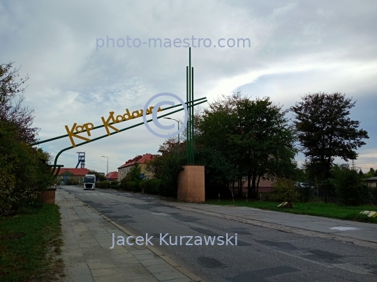 Poland,Klodawa,Greater Poland Voivodeship,town,buildings,salt,mine,road