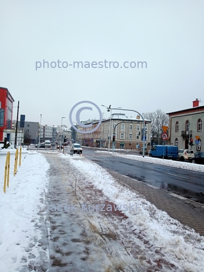 Poland,Koszalin,West Pomeranian voivodeship,city center,,architecture,buildings,winter