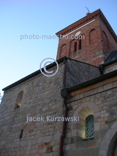 Poland,Kruszwica,Kuyavian-Pomeranian Voivodeship,Colegial Church,Roman art,architecture,monuments,twilight,ambience