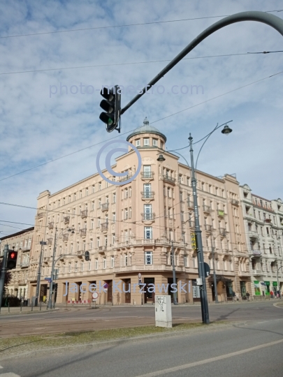 Poland,Lodz,Lodz Voivodeship,architecture,monuments,panoramical view,city center,Hotel Polonia