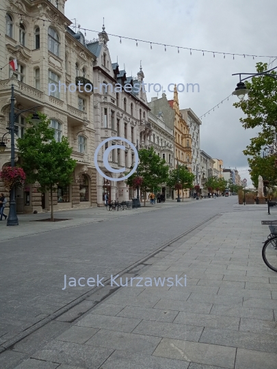 Poland,Lodz,Lodz Voivodeship,architecture,monuments,panoramical view,city center,Piotrkowska Str,art nouveau