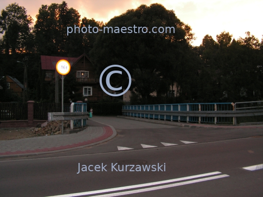 Poland,Nowy Targ,Gorce,Lesser Poland Voivodeship,panoramical view,street