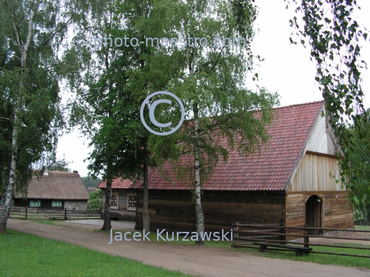 Poland,Olsztynek,Warmian-Masurian Voivodeship,wooden architecture,etnographic museum,ancient architecture,wooden buildings