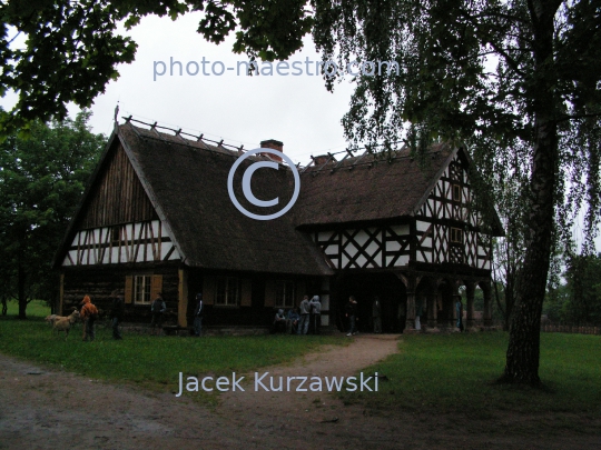 Poland,Olsztynek,Warmian-Masurian Voivodeship,wooden architecture,etnographic museum,ancient architecture,wooden buildings