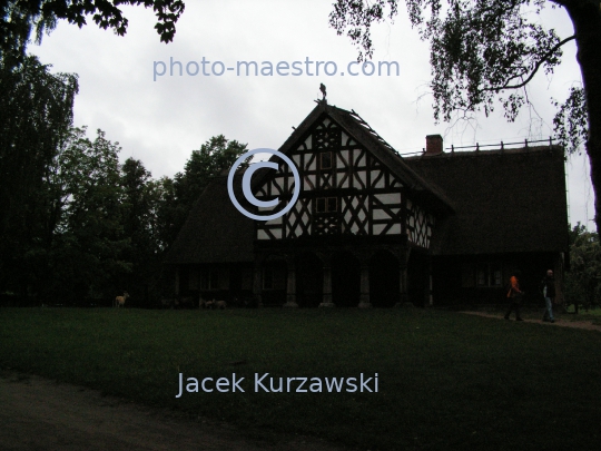 Poland,Olsztynek,Warmian-Masurian Voivodeship,wooden architecture,etnographic museum,ancient architecture,wooden buildings