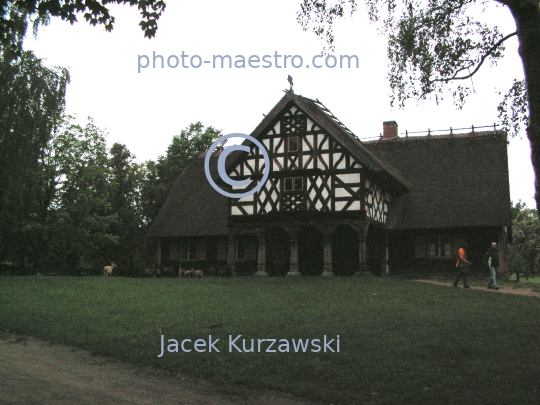 Poland,Olsztynek,Warmian-Masurian Voivodeship,wooden architecture,etnographic museum,ancient architecture,wooden buildings