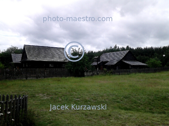 Poland,Osiek,Greater Poland Voivodeship,architecture,wooden buildings,museum,panoramical view,etnography