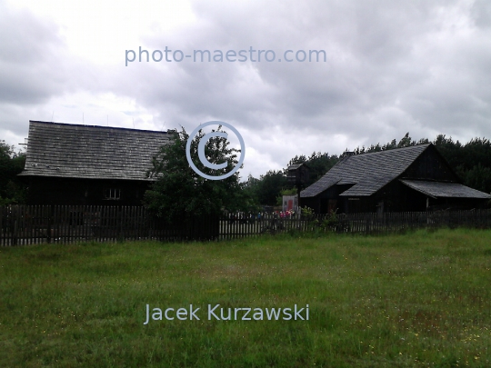 Poland,Osiek,Greater Poland Voivodeship,architecture,wooden buildings,museum,panoramical view,etnography