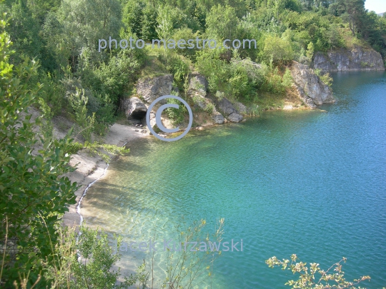 Poland,Piechcin,Kuyavian-Pomeranian Voivodeship,Quarry Lake,Emerald Lake,emerald water,recreation,decoration