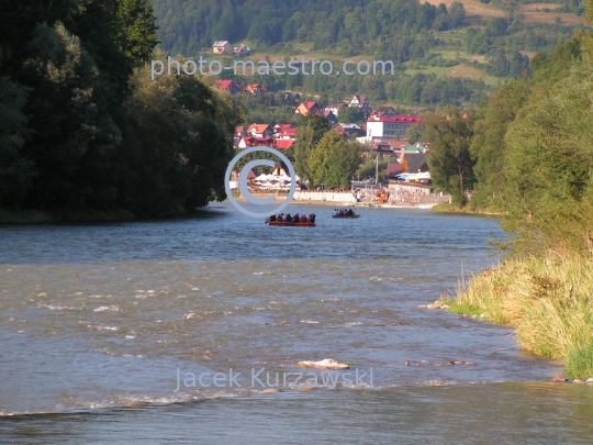 Poland,Pieniny Mountains,Lesser Poland Voibodeship, The river tour across Dunajec,rafting on the Dunajec River,recreation