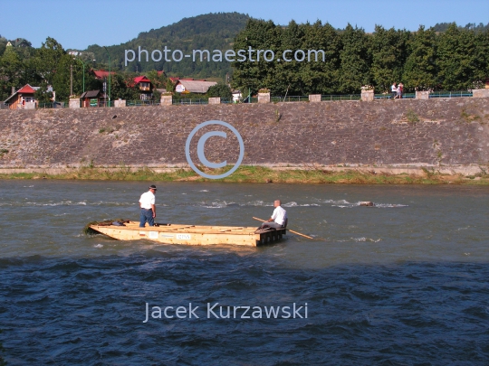 Poland,Pieniny Mountains,Lesser Poland Voibodeship, The river tour across Dunajec,rafting on the Dunajec River,recreation