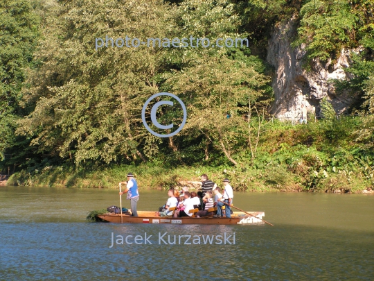 Poland,Pieniny Mountains,Lesser Poland Voibodeship, The river tour across Dunajec,rafting on the Dunajec River,recreation