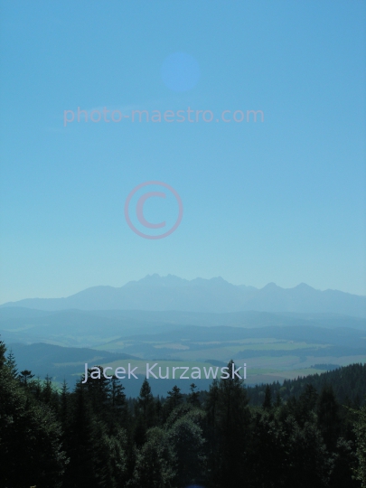 Poland,Pieniny Mountains,Lesser Poland Voivodeship,nature,mountains,meadow,panoramical view,Tatra Mountains viewed from Pieniny Mountains