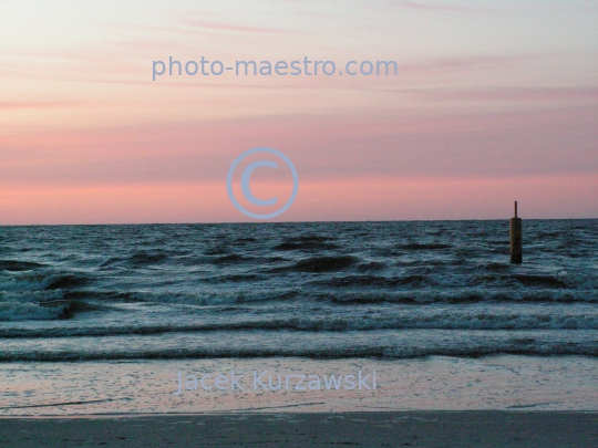 Poland,Pomerania,Baltic sea in Stegna,sunset