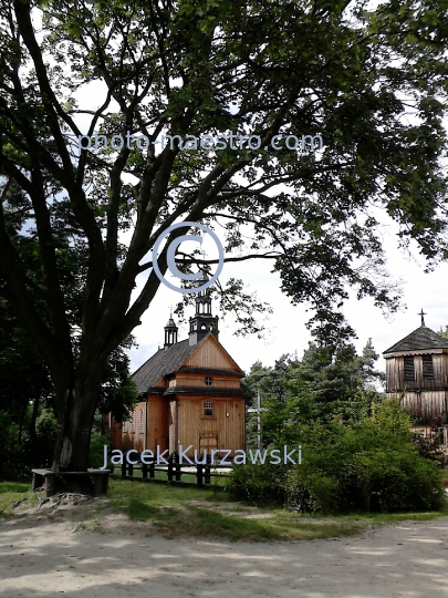 Poland,Sierpc,Mazowieckie Voivodeship,Mazovia region,architecture,wooden buildings,museum,panoramical view,etnography