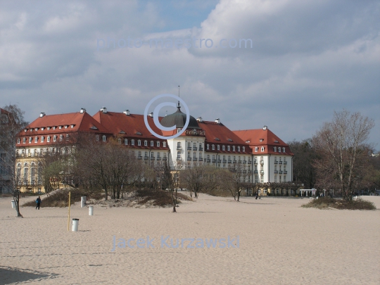 Poland,Sopot,Pomeranian Voivodeship,landscape,panoramical view,architecture,baleonology,Baltic Sea,Grand Hotel