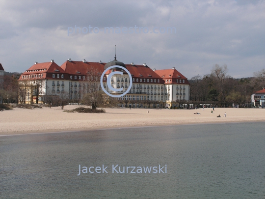 Poland,Sopot,Pomeranian Voivodeship,landscape,panoramical view,architecture,baleonology,Baltic Sea,Grand Hotel