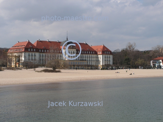 Poland,Sopot,Pomeranian Voivodeship,landscape,panoramical view,architecture,baleonology,Baltic Sea,Grand Hotel