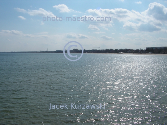 Poland,Sopot,Pomeranian Voivodeship,landscape,panoramical view,architecture,Baltic Sea,cliff,view on the Gdansk