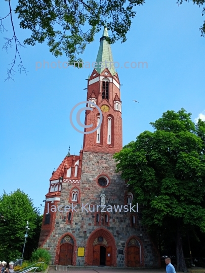 Poland,Sopot,Pomeranian Voivodeship,landscape,panoramical view,architecture,Neogothic church,Monte Cassino Str.