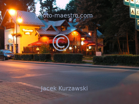 Poland,Szczawnica,Pieniny Mountains,Lesser Poland Voivodeship,nature,mountains,architecture,panoramical view,twilight,ilumination,ambience