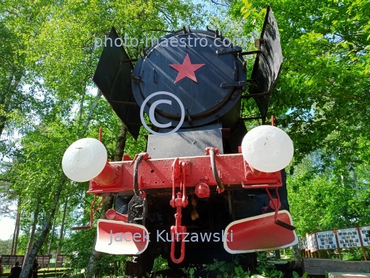 Poland,Szymbark,Pomeranian Voivodeship,landscape,panoramical view,architecture,monouments,history,soviet train