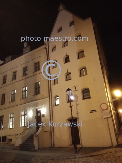 Poland,Torun,Kuyavian-Pomeranian Voivodeship,architecture,Old Town,panoramical view,Mostowa Str.monuments,nocturne,ilumination