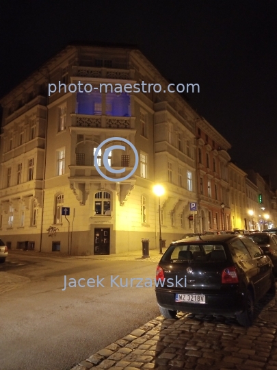 Poland,Torun,Kuyavian-Pomeranian Voivodeship,architecture,Old Town,panoramical view,Mostowa Str.monuments,nocturne,ilumination