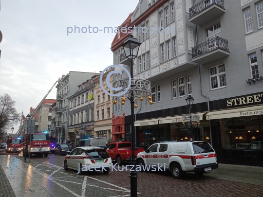 Poland,Torun,Kuyavian-Pomeranian Voivodeship,architecture,Old Town,Unesco,fire brigade,action