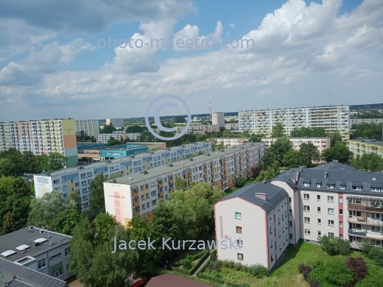 Poland,Torun,Kuyavian-Pomeranian Voivodeship,architecture,residence area,aerial view,summer,Rubinkowo district