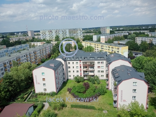 Poland,Torun,Kuyavian-Pomeranian Voivodeship,architecture,residence area,aerial view,summer,Rubinkowo district