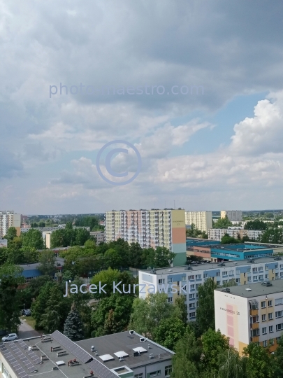 Poland,Torun,Kuyavian-Pomeranian Voivodeship,architecture,residence area,aerial view,summer,Rubinkowo district