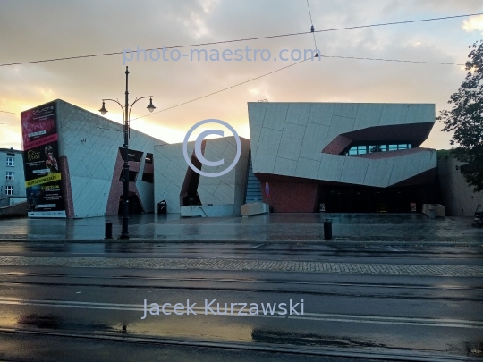 Poland,Torun,Kuyavian-Pomeranian Voivodeship,modern architecture,city center,sunset,shine,roadJordanki center