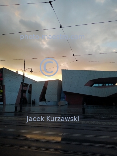 Poland,Torun,Kuyavian-Pomeranian Voivodeship,modern architecture,city center,sunset,shine,roadJordanki center