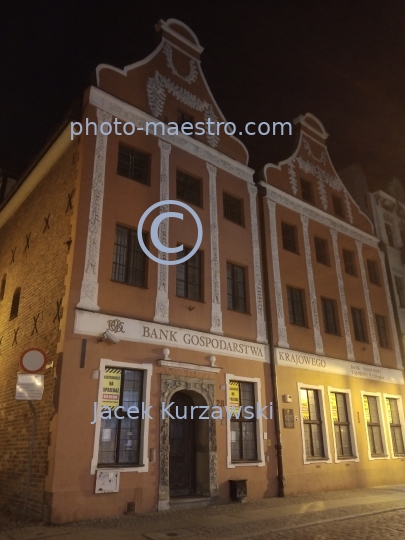 Poland,Torun,Kuyavian-Pomeranian Voivodeship,Old Town,panoramical view,ilumination,nocturne,Baroque Tenements