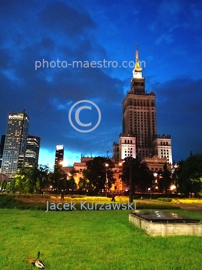 Poland,Warsaw,Mazowieckie voivodeship,Mazovia region,City Center,architecture,monouments,Warsaw by night,ilumination